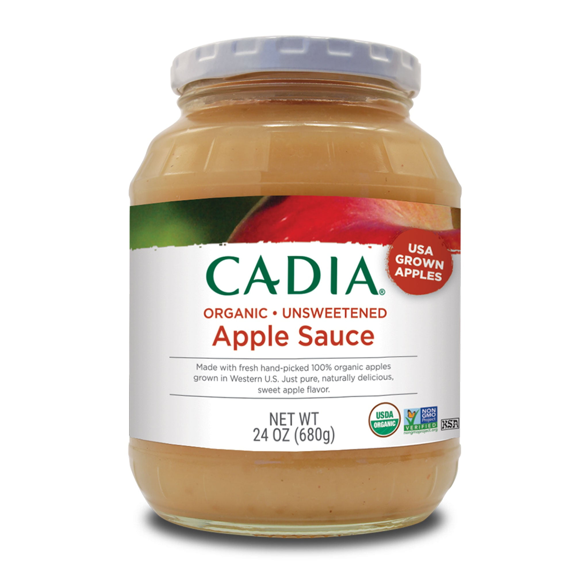 Cadia Organic Unsweetened Apple Sauce, 24 Oz