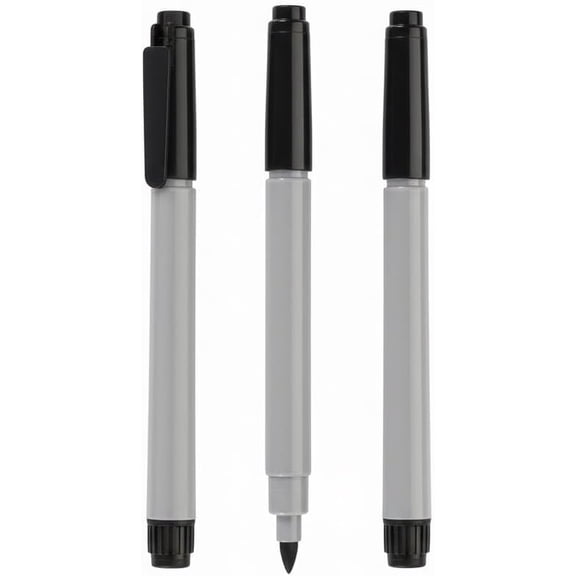 Cadie Black Permanent Fine Point Freezer Marker Pens, 3 pack Waterproof Fast-Drying Ink for Labeling & Food Storage