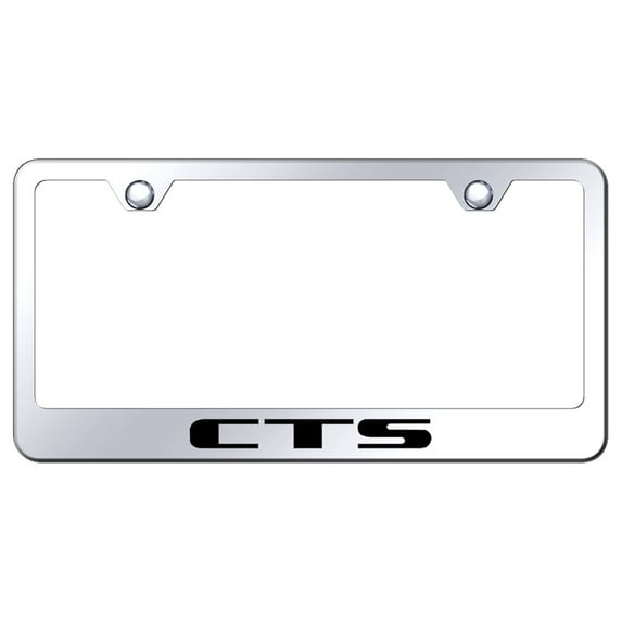 Cadilac CTS Laser Etched Logo Stainless Steel License Plate Frame (Silver)
