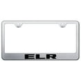 thumbnail image 1 of Cadilac ELR Laser Etched Logo Stainless Steel License Plate Frame (Black on Chrome), 1 of 3