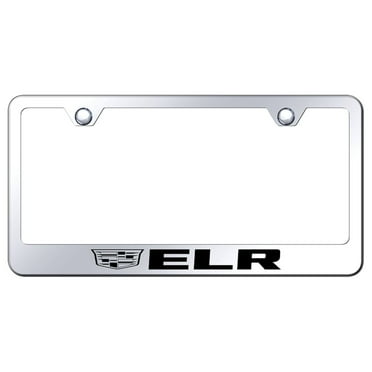 Cadilac ELR Laser Etched Logo Stainless Steel License Plate Frame (Chrome)