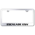 thumbnail image 1 of Cadilac Escalade ESV Laser Etched Logo Stainless Steel License Plate Frame (Silver), 1 of 2