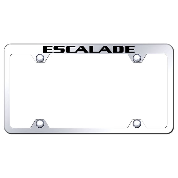Cadilac Escalade Stainless Steel Wide Body Truck License Plate Frame (Chrome)