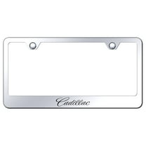 Cadilac Laser Etched Logo Stainless Steel License Plate Frame (Chrome)