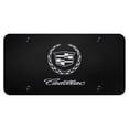 thumbnail image 1 of Cadilac Laser Etched New Logo License Plate (Black), 1 of 3