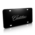 thumbnail image 1 of Cadillac 3D Script Nameplate Black Stainless Steel License Plate, 1 of 1