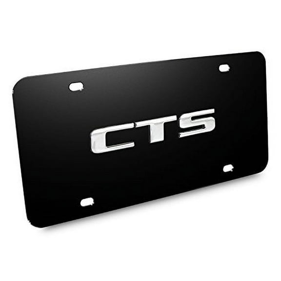 Cadillac CTS 3D Nameplate Black Stainless Steel License Plate