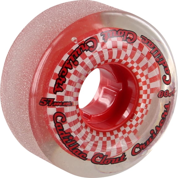 Cadillac Clout Cruisers 57mm 80A Smoke/Red Skateboard Wheels