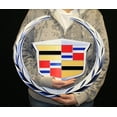 thumbnail image 1 of Cadillac Emblem Metal Wall Hanging Sign 2 Pc - Chrome 19" x 18", 1 of 1