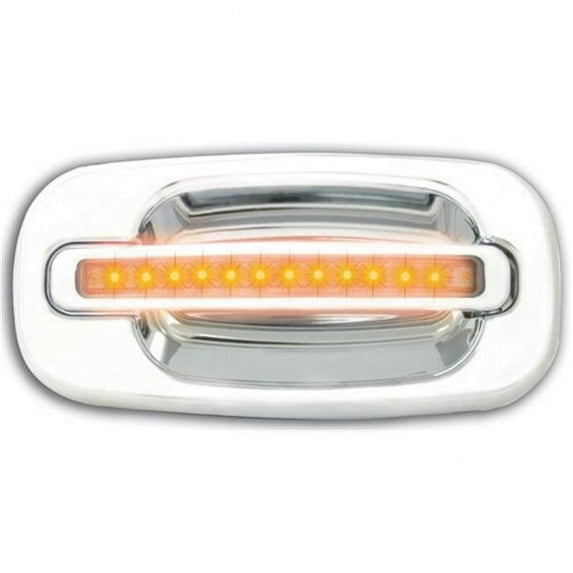 Cadillac Escalade 1999 - 2006 LED Door Handle, Rear, Chrome Amber LED Clear Lens 2Ps. Per Set
