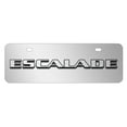 thumbnail image 1 of Cadillac Escalade 3D Name 12" x 4.25" European Look Chrome Half-Size Stainless Steel License Plate, 1 of 5