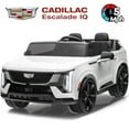 thumbnail image 1 of 24V 2 Seater Ride on Cars, Licensed Cadillac Escalade IQ Powered Ride on Toys Truck with Remote Control, 4 Wheels Spring Suspension, LED Light, Electric Cars for Kids Ages 3-8 Gifts, White, 1 of 10