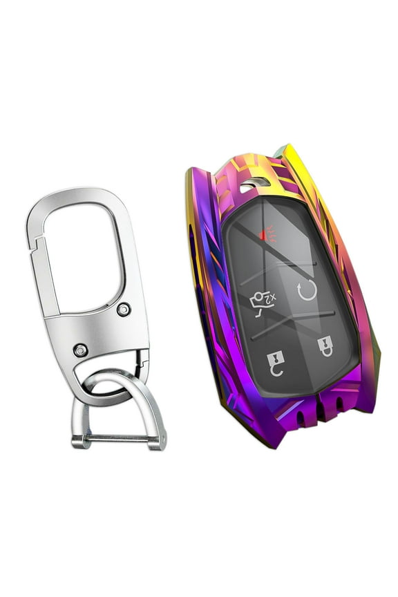 For Cadillac Key Fob Cover,Keychain,Zinc Alloy Protection Car Key Case For 2015-2019 Escalade CTS SRX XT5 ATS STS CT6 XTS XT4 Smart Remote Keyshell Accessories