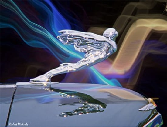 Cadillac Lady Canvas Art - Robert Michaels (18 x 14)