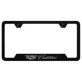 thumbnail image 1 of Cadillac (New Logo) License Plate Frame - Laser Etched Cut-Out Frame - Black, 1 of 2