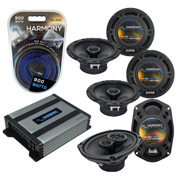 Cadillac SRX 2004-2006 Factory Speaker Upgrade Harmony R65 R69 & HA-A400.4 Amp