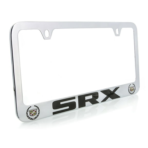 Cadillac SRX Chrome Plated Metal License Plate Frame Holder