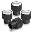 thumbnail image 1 of Cadillac Script Nameplate in White on Black Aluminum Tire Valve Stem Caps, 1 of 6