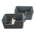 thumbnail image 1 of CadineUS Low Entry Kitten Potty Pan, 4 Pack Small Open Top Cat Litter Box, Grey, 1 of 3