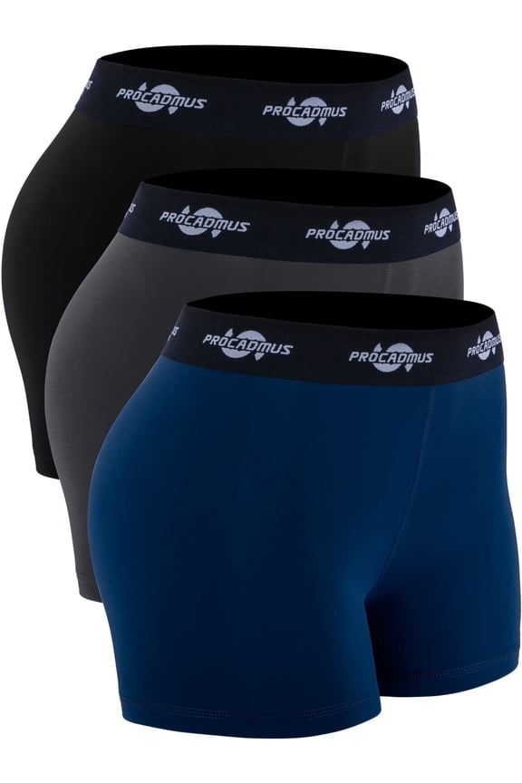 3 Pack Womens Spandex Volleyball Shorts 3" Compression Pro Shorts