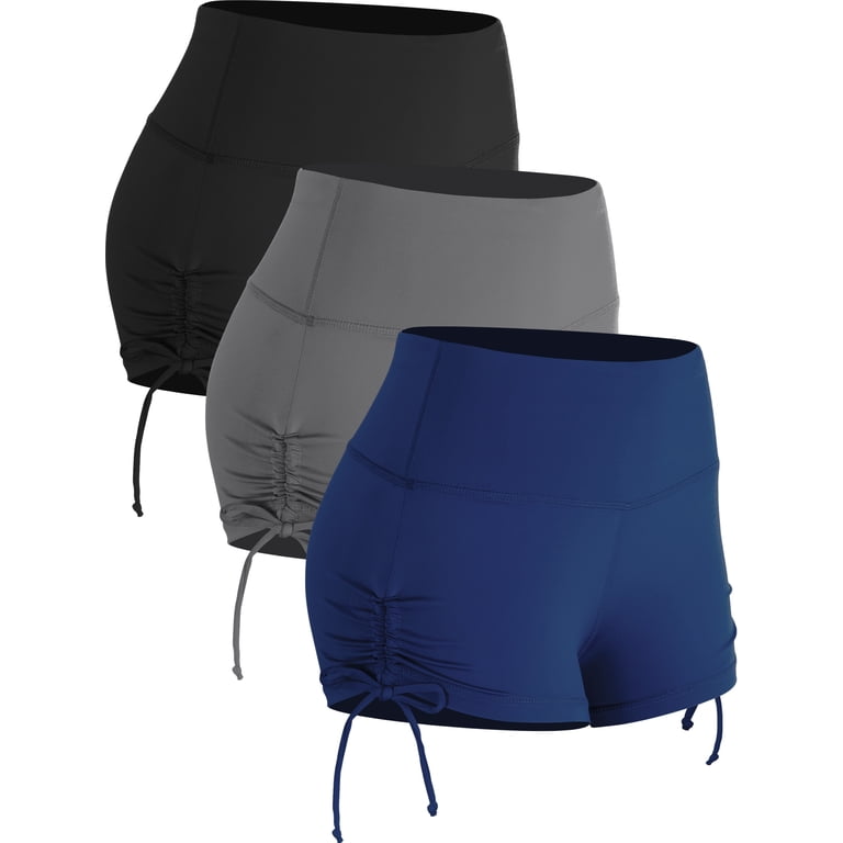 Icyzone High Waist Biker Shorts For Women, Soft Ribbed Workout Exercise...
