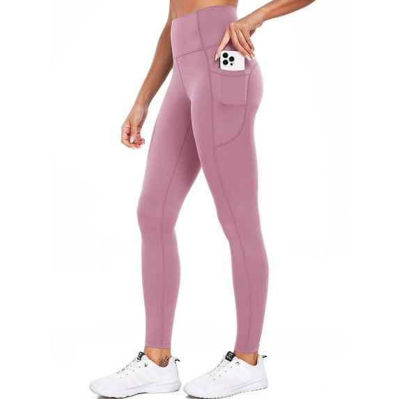 Cadmus High Waist Yoga Pants with Pockets, Lycra Soft Running Workout Leggings for Women 4 Way Stretch