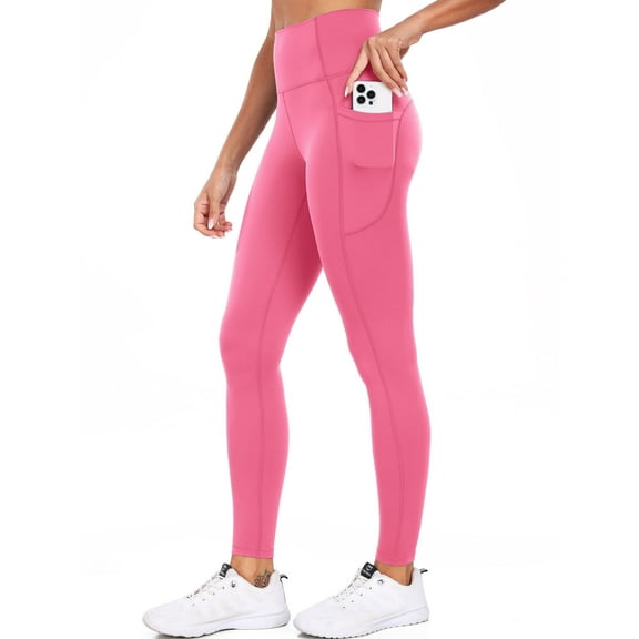 Cadmus High Waist Yoga Pants with Pockets, Lycra Soft Running Workout Leggings for Women 4 Way Stretch
