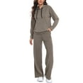 thumbnail image 1 of Cadmus Lounge Sets for Women 2-Piece Fall Sweatsuits Comfy Wide Leg Sweatpants and Long Sleeve Hoodies Outfits, Regular/ Tall, 1 of 8