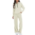 thumbnail image 1 of Cadmus Lounge Sets for Women 2-Piece Fall Sweatsuits Comfy Wide Leg Sweatpants and Long Sleeve Hoodies Outfits, Regular/ Tall, 1 of 8