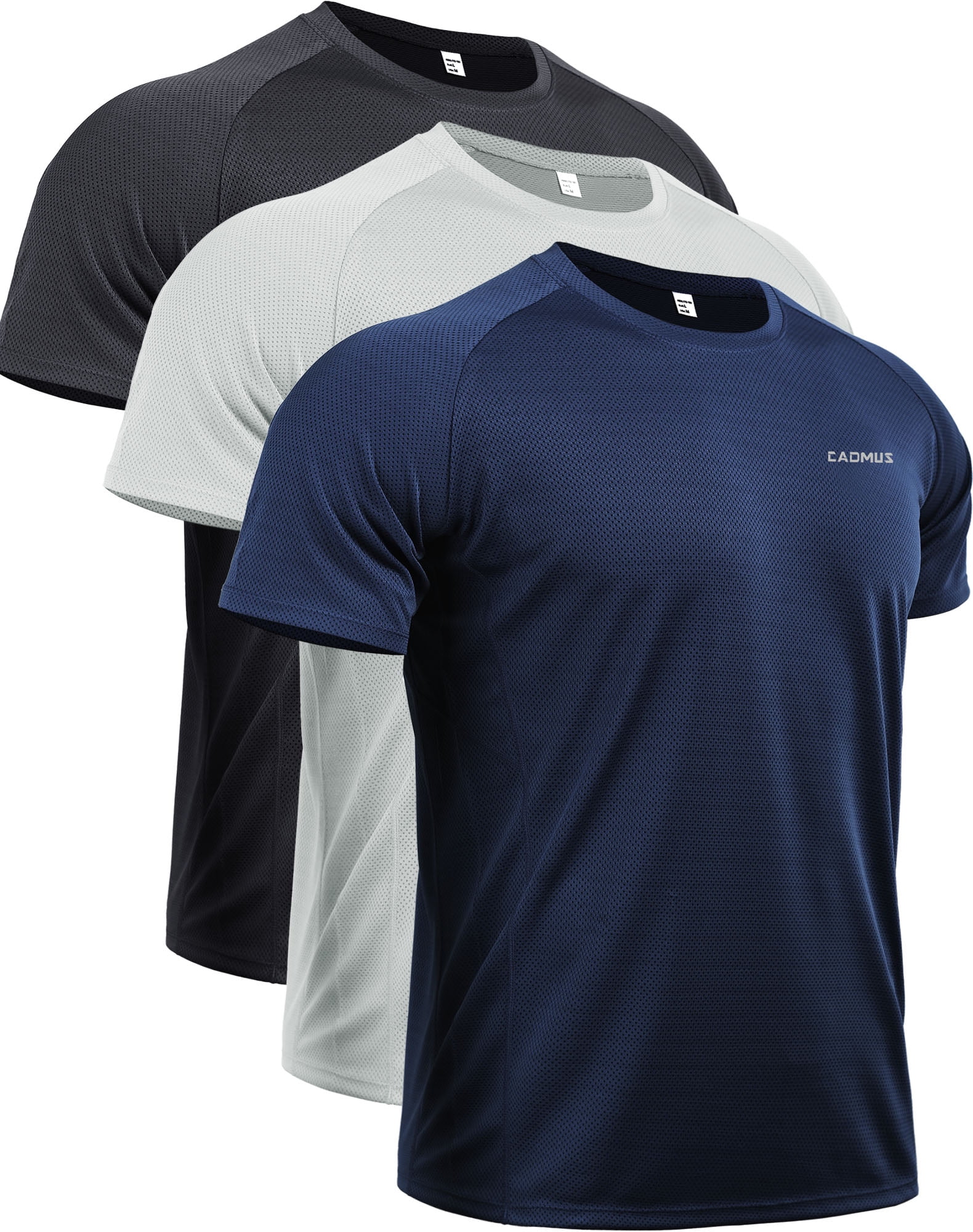 Barbell Apparel Men's Fitted Drop Hem Short Sleeve Workout Shirt