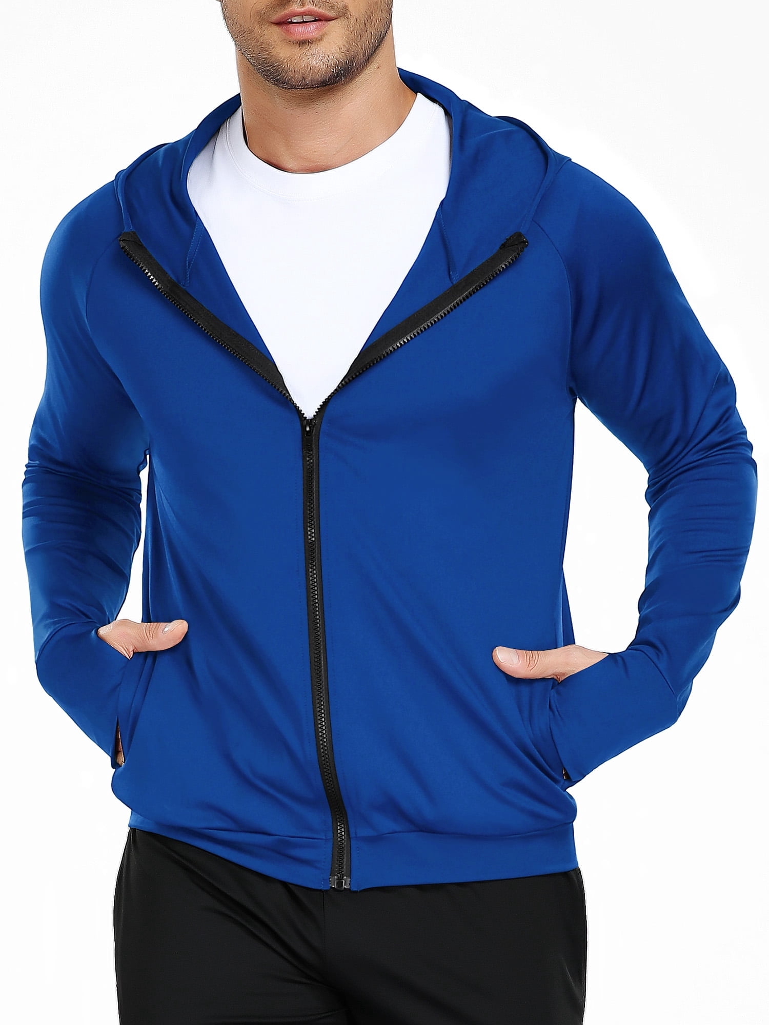 Cadmus Men's Full Zip Hoodie Jacket Sportswear Hooded Workout Track ...