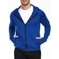 thumbnail image 1 of Cadmus Men's Full Zip Hoodie Jacket Sportswear Hooded Workout Track Running Jacket with Pockets, 1 of 9