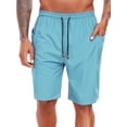thumbnail image 1 of Cadmus Men's Swim Trunks with Compression Liner 9 Inch Inseam Mens Bathing Suit Quick Dry Beach Shorts Board Shorts,Light Blue,2XL, 1 of 12