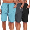 thumbnail image 1 of Cadmus Men's Swim Trunks with Compression Liner 9 Inch Inseam Mens Bathing Suit Quick Dry Beach Shorts Board Shorts,3 Pack, 1 of 12