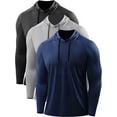 thumbnail image 1 of Cadmus Men's UPF 50+ Sun Protection Long Sleeve Shirts Dry Fit Hoodies for Running, Fishing, Hiking & Outdoor Workouts,3 Pack,096,Black,Grey,Navy Blue,Large, 1 of 7