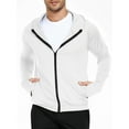 thumbnail image 1 of Cadmus Men's Full Zip Hoodie Jacket Sportswear Hooded Workout Track Running Jacket with Pockets, 1 of 6