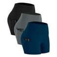 Cadmus Women's High Waist Yoga Shorts Spandex Running Gym Side Pockets