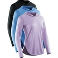 thumbnail image 1 of Cadmus Women's 3 Pack Workout Long Sleeve shirts UPF 50+ Sun Protection Dry Fit Running Shirts with Hoods, 1 of 8