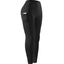 Cadmus Women's Workout Pant 27" High Waist Compression Capri Leggings for Yoga Running Deep Pockets, Black, S