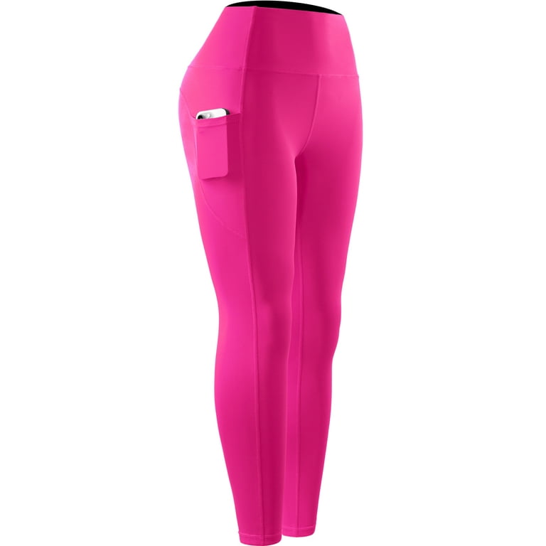 Cadmus Women's Workout Pant 27 High Waist Compression Capri Leggings for  Yoga Running Deep Pockets, Rose Red, XL