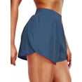 thumbnail image 1 of Cadmus Womens Athletic Running Shorts Lightweight High Split Comfy Liner for Gym Workout Track,1 Pack,Navy Blue,S, 1 of 8