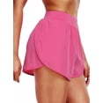 thumbnail image 1 of Cadmus Womens Athletic Running Shorts Lightweight High Split Comfy Liner for Gym Workout Track,1 Pack,Rose Red,S, 1 of 8
