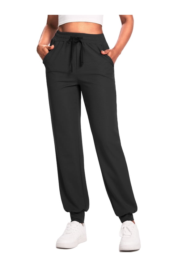 Womens Plus Size 29'' Sweatpants Lounge Comfy Drawstring Athletic Running Workout Joggers with Pockets, Petite/Regular