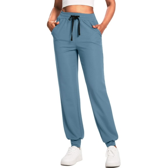 Cadmus Womens 29'' Sweatpants with Pockets Lounge Comfy Drawstring Athletic Running Workout Joggers, Petite/Regular