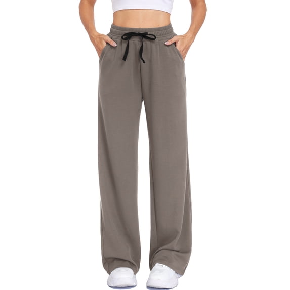 Cadmus Womens Wide Leg Sweatpants High Waist Loose Soft Casual Workout Pants with Pockets