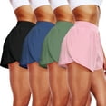 thumbnail image 1 of Cadmus Womens Athletic Running Shorts Lightweight High Split Comfy Liner for Gym Workout Track,4 Pack, 1 of 8