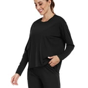 CADMUS Long Sleeve Workout Shirts for Women Loose Fit Athletic Yoga T-Shirts Casual Comfy Fall Tops
