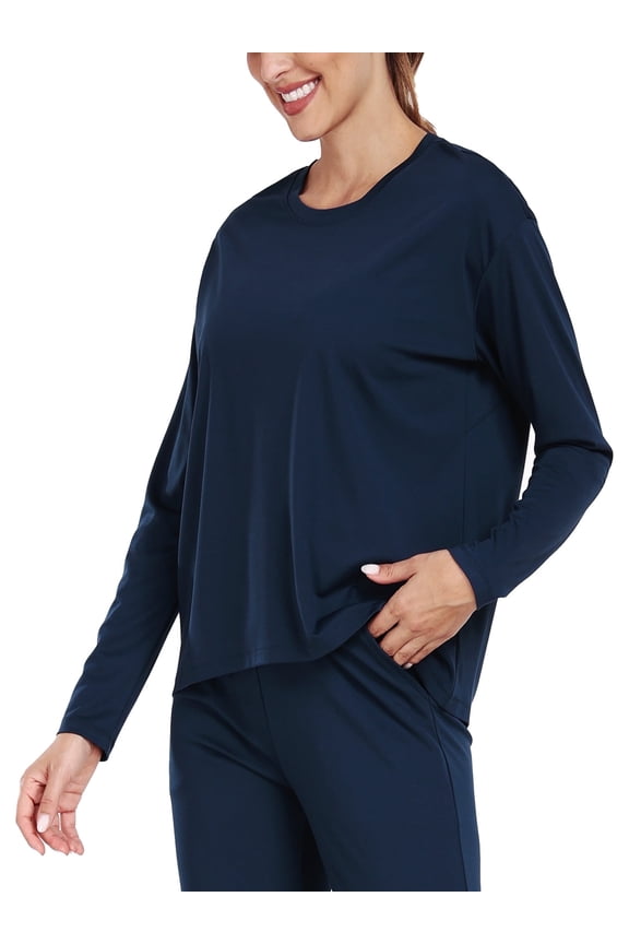 Women's Quick Dry Long Sleeve Shirts Athletic Yoga Tops Casual Comfy Sun Protection Running Shirt