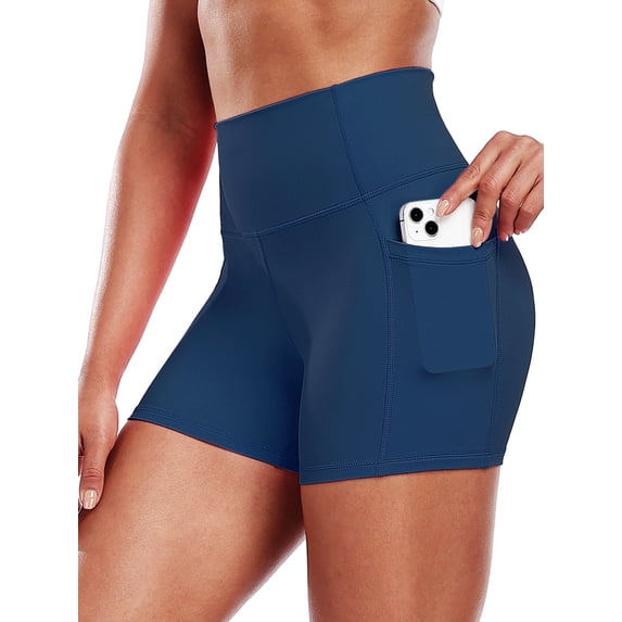 Cadmus Womens Plus Size High-Waist Stretch Yoga Shorts Ultra Soft Naked Feeling Workout Shorts with Lycra Fabric for Running & Gym
