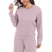 Cadmus Womens Soft Crewneck Sweatshirt Long Sleeve Workout Casual Pullover Basic Fall Shirts